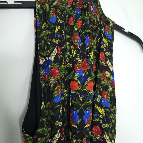 ALICE & OLIVIA Chelsea Palace Smocked Neck Floral Halter Mini Dress Sz.0 (NWT) - Picture 7 of 15